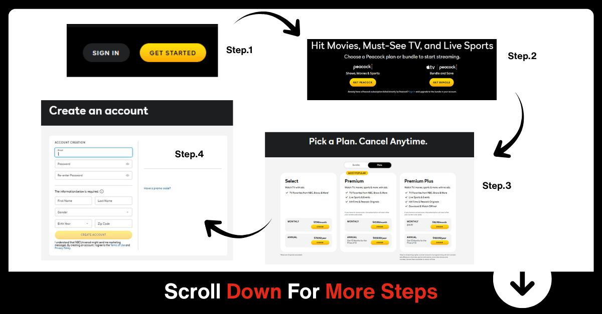Peacock TV Activation Example